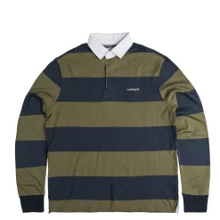 Asphaltgold Chemises**Never Enough.* Rugby Shirt Navy / Olive
