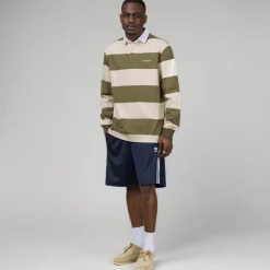 Asphaltgold Chemises**Never Enough.* Rugby Shirt Olive / Sand