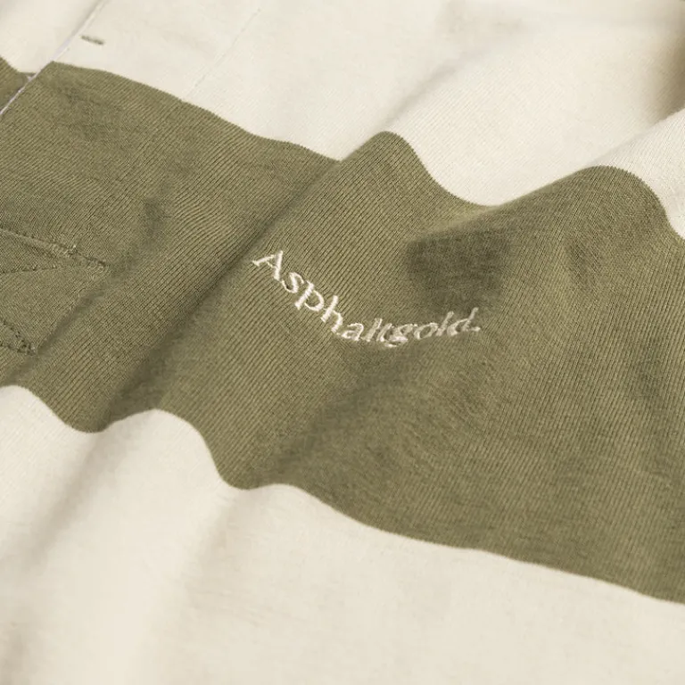 Asphaltgold Chemises**Never Enough.* Rugby Shirt Olive / Sand