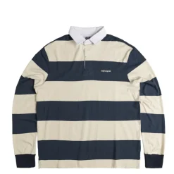 Asphaltgold Chemises**Never Enough.* Rugby Shirt Navy / Sand