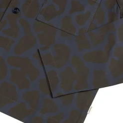 Asphaltgold Gilets*Overshirt Animal Print Blue / Phantom