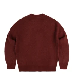 Asphaltgold Tricot*Third Place Wool Cardigan Burgundy / Marshmallow
