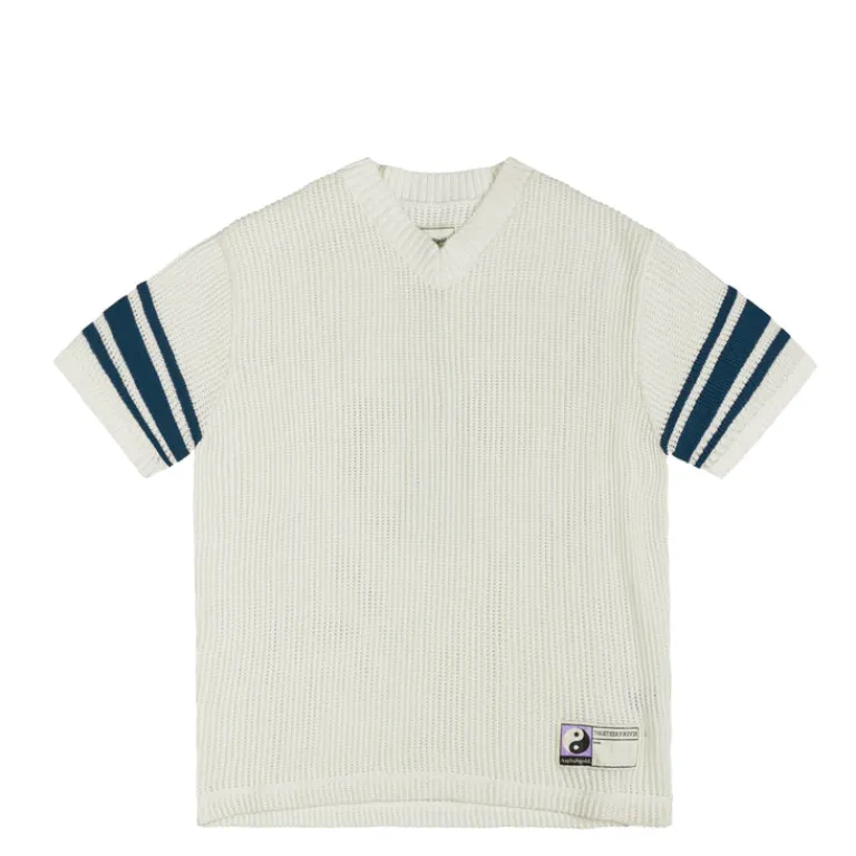 Asphaltgold Tricot|T-Shirts*Together Forever - Knit T-Shirt Off-White / Navys