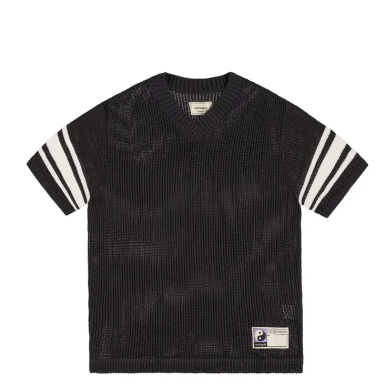 Asphaltgold Tricot|T-Shirts*Together Forever - Knit T-Shirt Black / Off-White