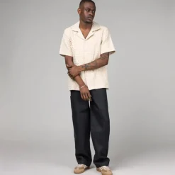Asphaltgold Chemises*Waffle Shirt Sand