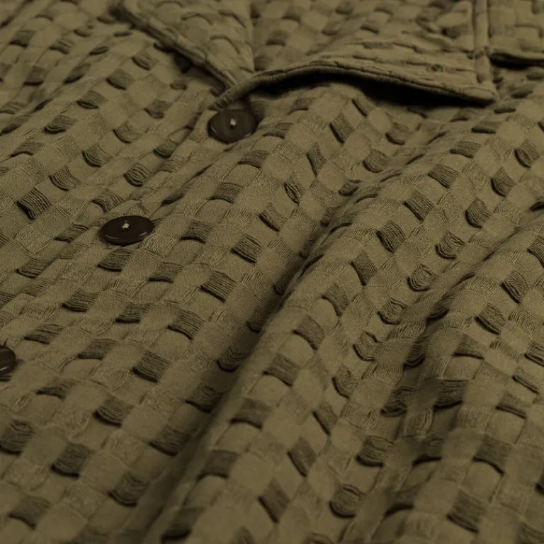 Asphaltgold Chemises*Waffle Shirt Olive