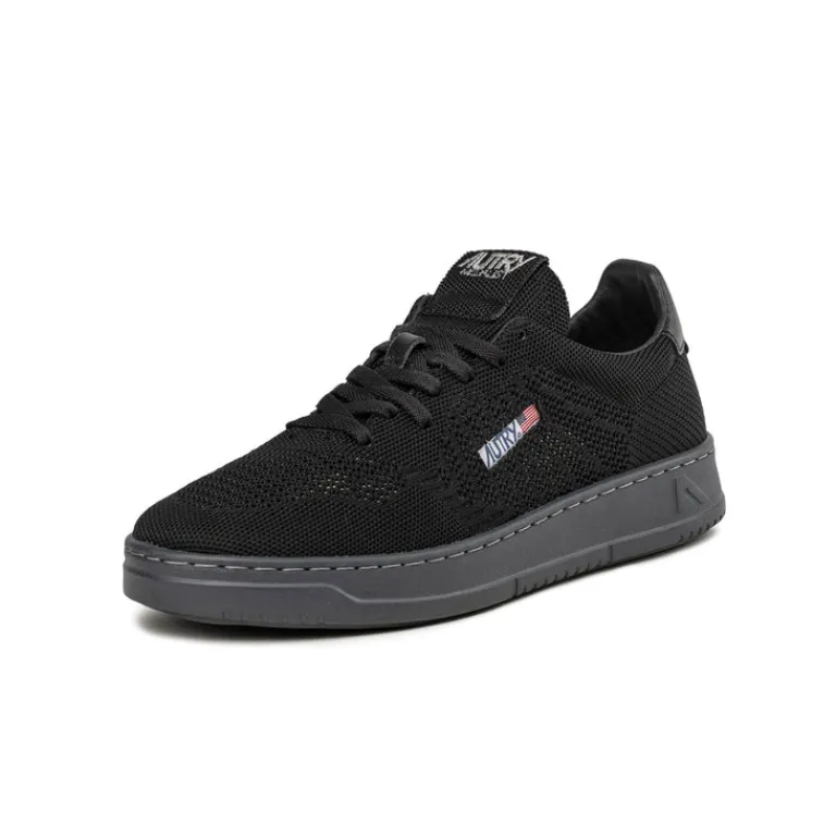 Autry Sneakers En Cuir*Easeknit *Knit / Leather* Dusty Black