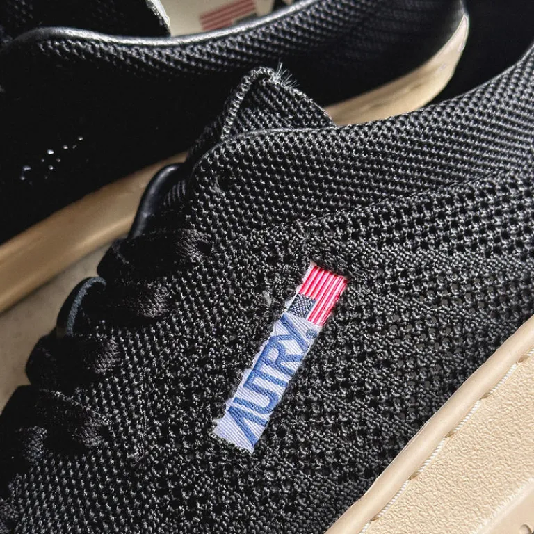 Autry Sneakers En Cuir*Easeknit *Knit / Leather* Black / Ivory