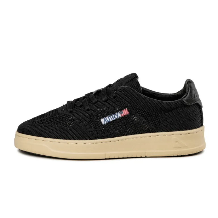 Autry Sneakers En Cuir*Easeknit *Knit / Leather* Black / Ivory