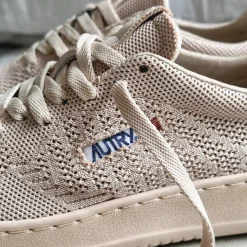 Autry Sneakers En Cuir*Easeknit W *Knit / Leather* Creme Brulee