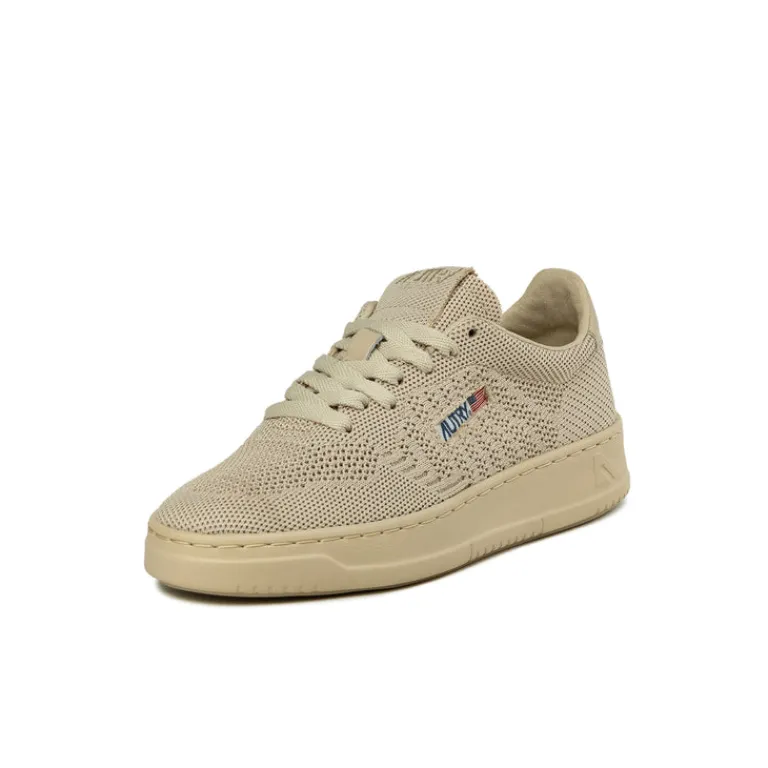 Autry Sneakers En Cuir*Easeknit W *Knit / Leather* Creme Brulee