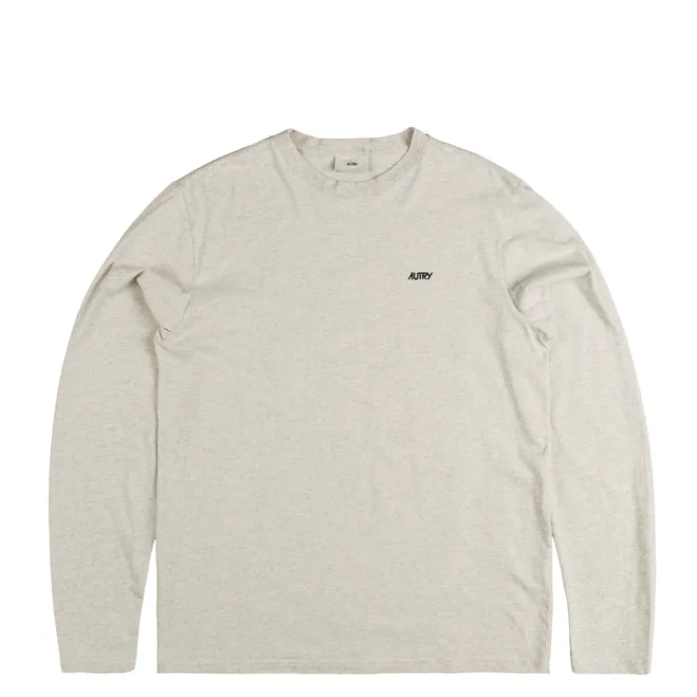 Autry T-Shirts*Embroidered Mini Logo Longsleeve Melange