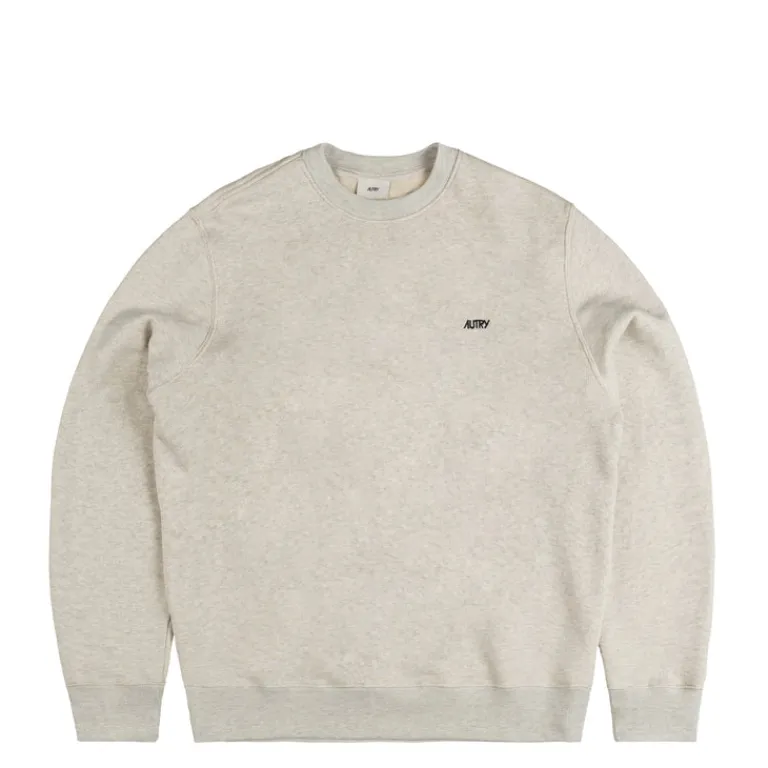 Autry Pullover*Embroidered Mini Logo Sweatshirt Melange