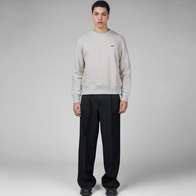 Autry Pullover*Embroidered Mini Logo Sweatshirt Melange