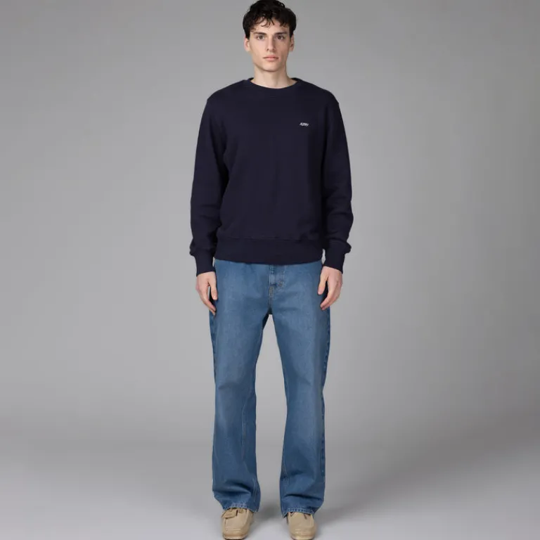 Autry Pullover*Embroidered Mini Logo Sweatshirt Blue
