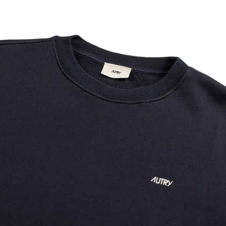 Autry Pullover*Embroidered Mini Logo Sweatshirt Blue