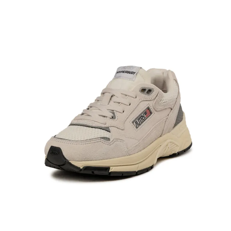 Autry Sneakers En Cuir|Sneakers Blancs*Hyperway *Suede / Mesh* White / Silver