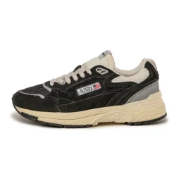 Autry Sneakers En Cuir|Chaussures De Running Retro*Hyperway *Suede / Mesh* Black / Silver