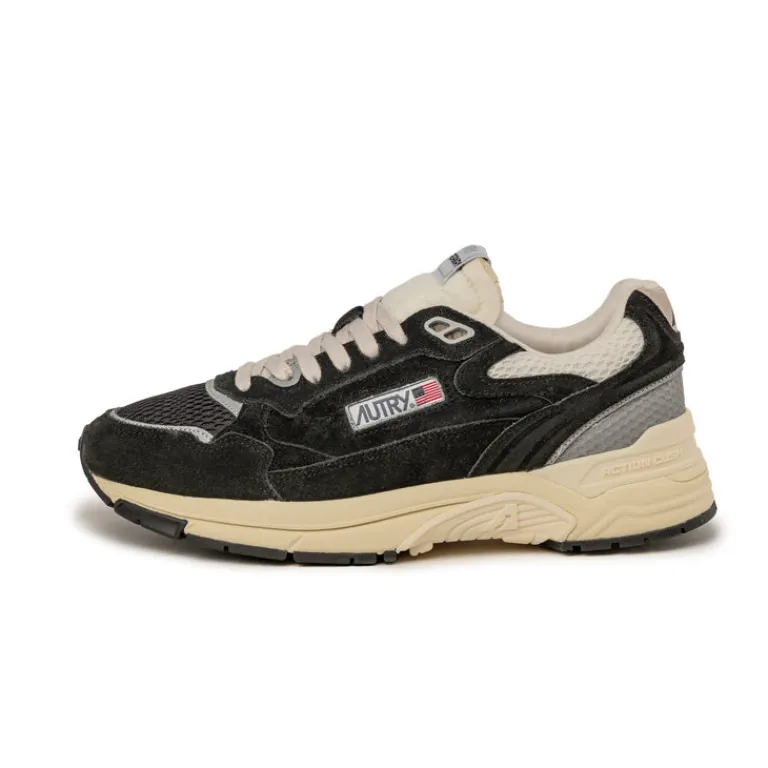 Autry Sneakers En Cuir|Chaussures De Running Retro*Hyperway W *Suede / Mesh* Black / Silver