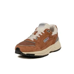 Autry Sneakers En Cuir|Chaussures De Running Retro*Hyperway W *Suede / Mesh* Marron / Silver