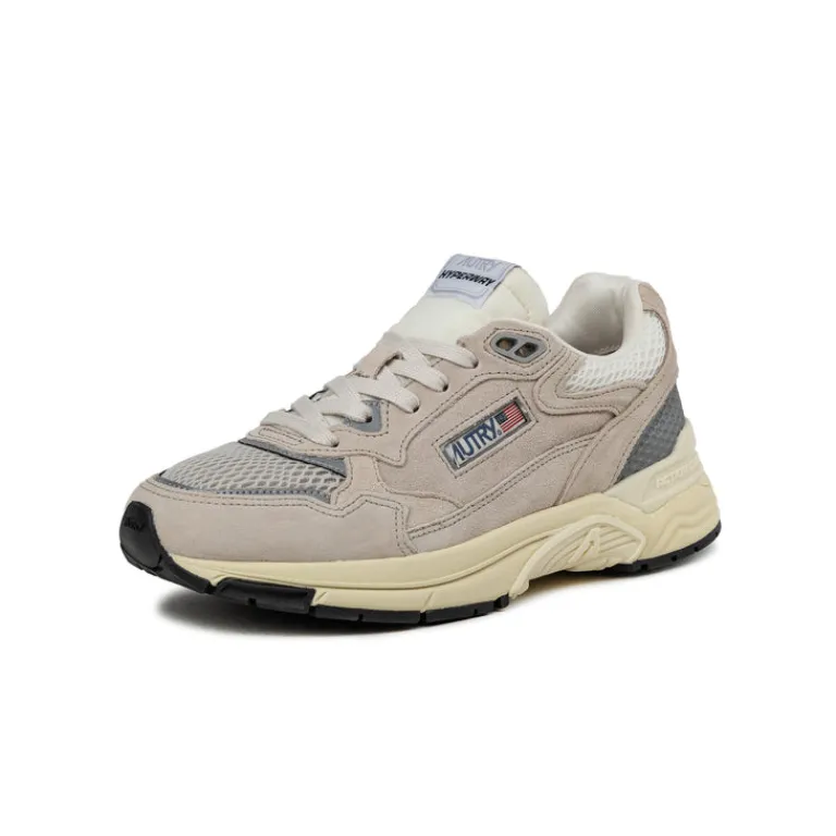 Autry Sneakers En Cuir|Chaussures De Running Retro*Hyperway W *Suede / Mesh* Sand / Silver