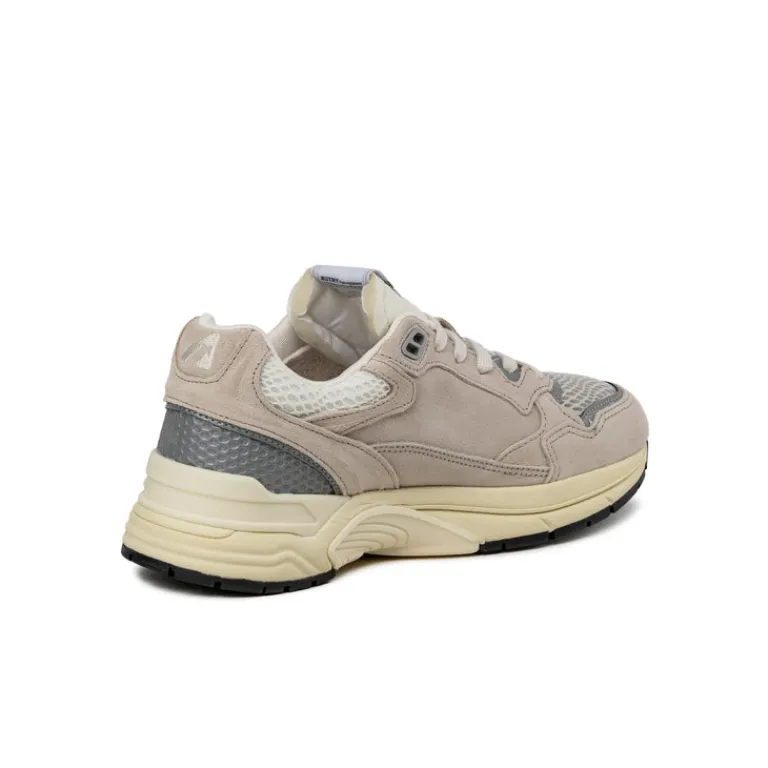 Autry Sneakers En Cuir|Chaussures De Running Retro*Hyperway W *Suede / Mesh* Sand / Silver