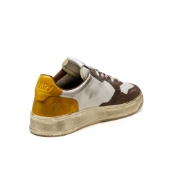 Autry Sneakers En Cuir|Sneakers Blancs*Medalist Burn *Super Vintage* White / Brown / Honey