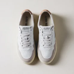 Autry Sneakers En Cuir|Sneakers Blancs*Medalist *Leather / Suede* White / Sandstorm