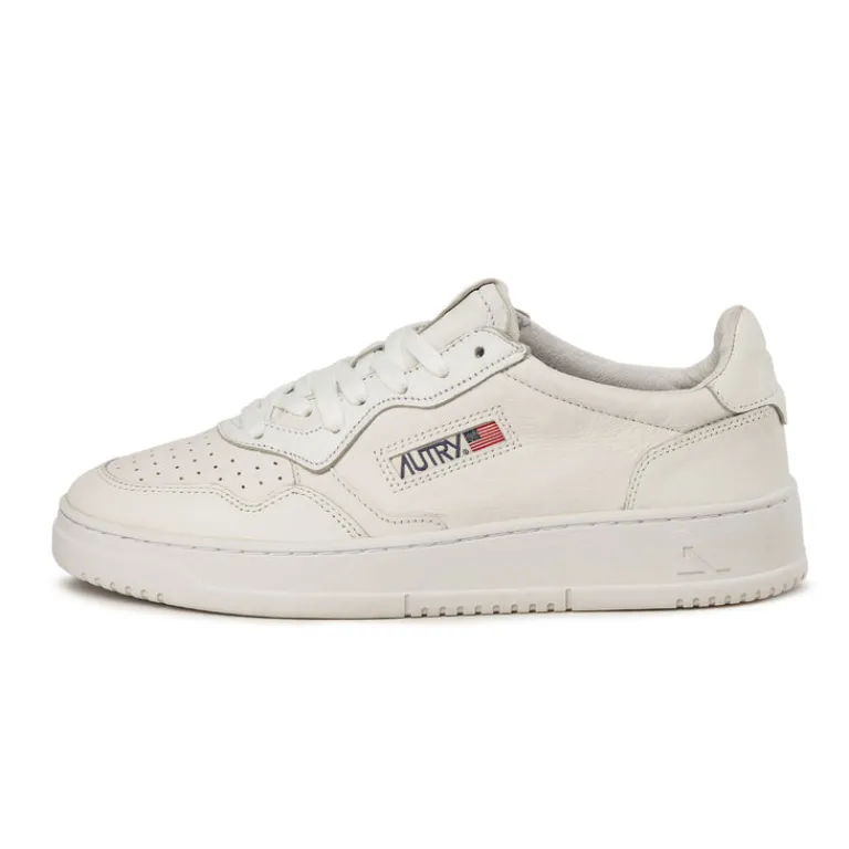 Autry Sneakers En Cuir|Sneakers Blancs*Medalist *Solid Goat* Stonewash / White