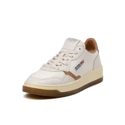 Autry Sneakers En Cuir|Sneakers Blancs*Medalist *Virgin / Crack* White / Tanzine