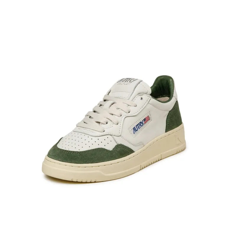 Autry Sneakers En Cuir|Sneakers Blancs*Medalist W *Goat / Suede* White / Military