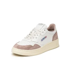 Autry Sneakers En Cuir|Sneakers Blancs*Medalist W *Goat / Suede* White / Nude