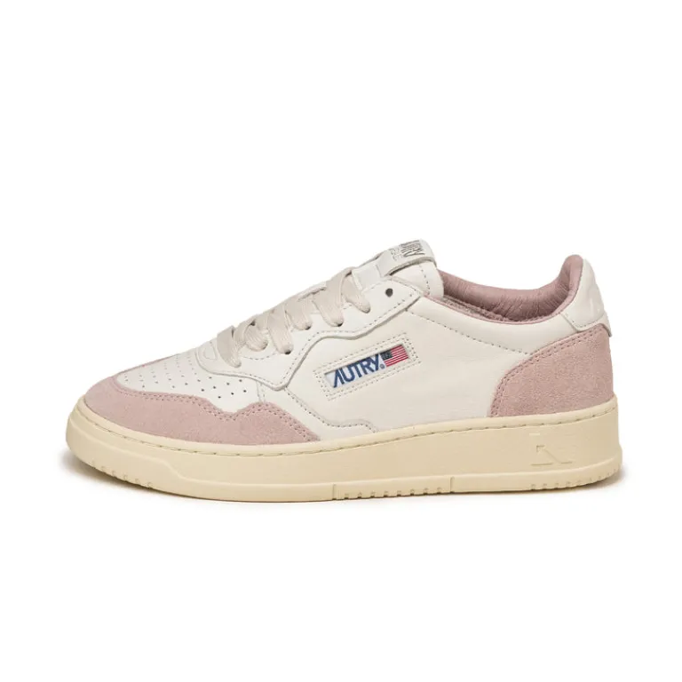 Autry Sneakers En Cuir|Sneakers Blancs*Medalist W *Goat / Suede* White / Powder