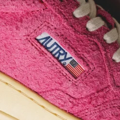 Autry Sneakers En Cuir*Medalist W *Hairy Suede* Fuchsia