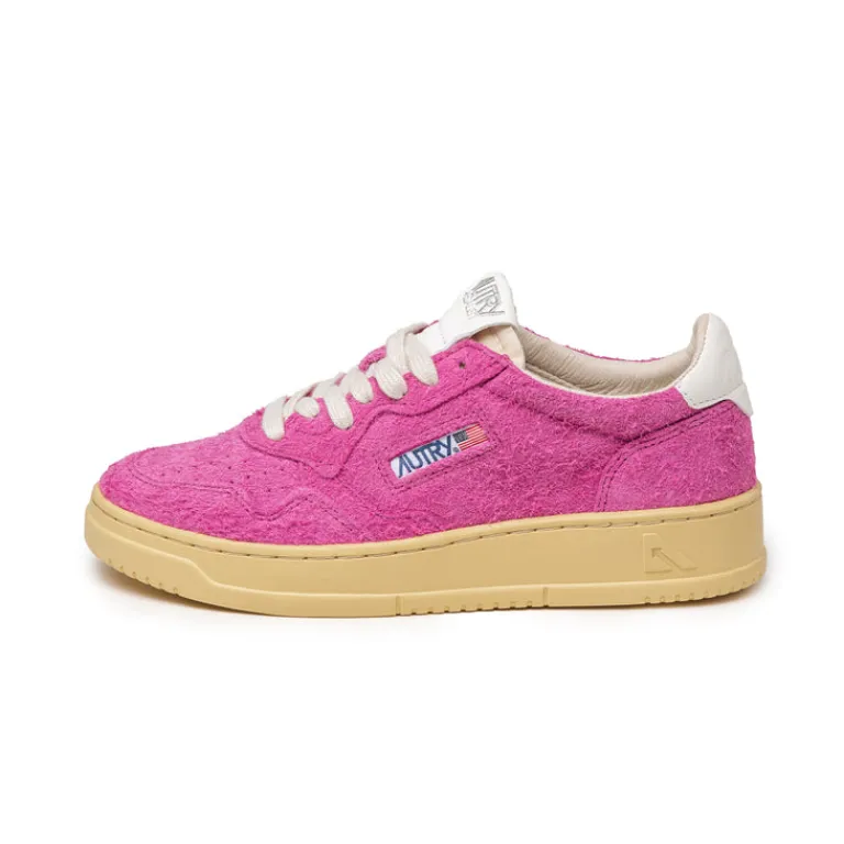 Autry Sneakers En Cuir*Medalist W *Hairy Suede* Fuchsia