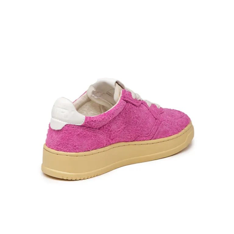 Autry Sneakers En Cuir*Medalist W *Hairy Suede* Fuchsia