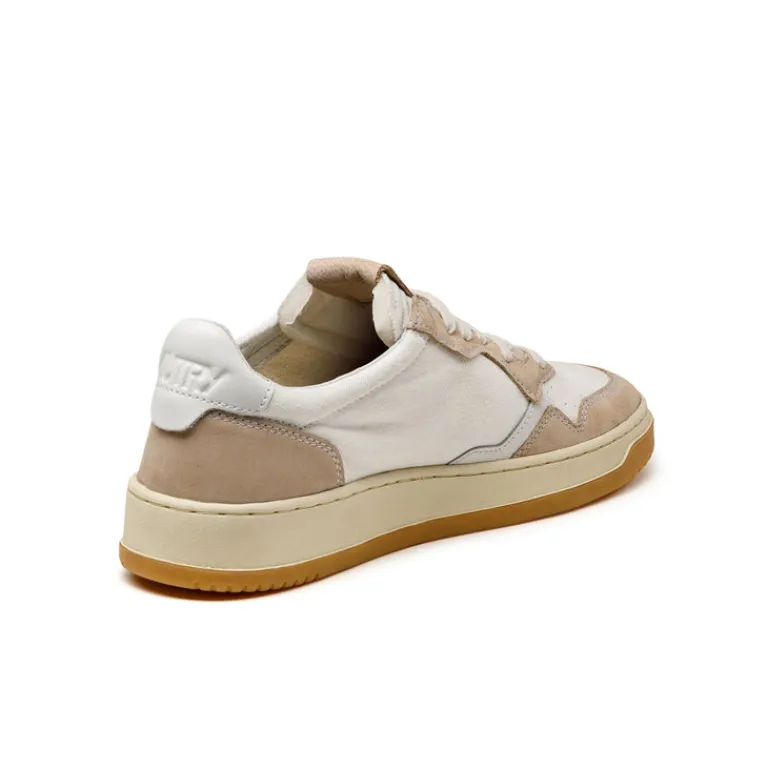 Autry Sneakers En Cuir*Medalist W *Honey / Canvas* White / White