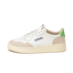 Autry Sneakers En Cuir|Sneakers Blancs*Medalist W *Leather / Suede* White / Bud Green