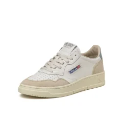 Autry Sneakers En Cuir|Sneakers Blancs*Medalist W *Leather / Suede* White / Silver Blue