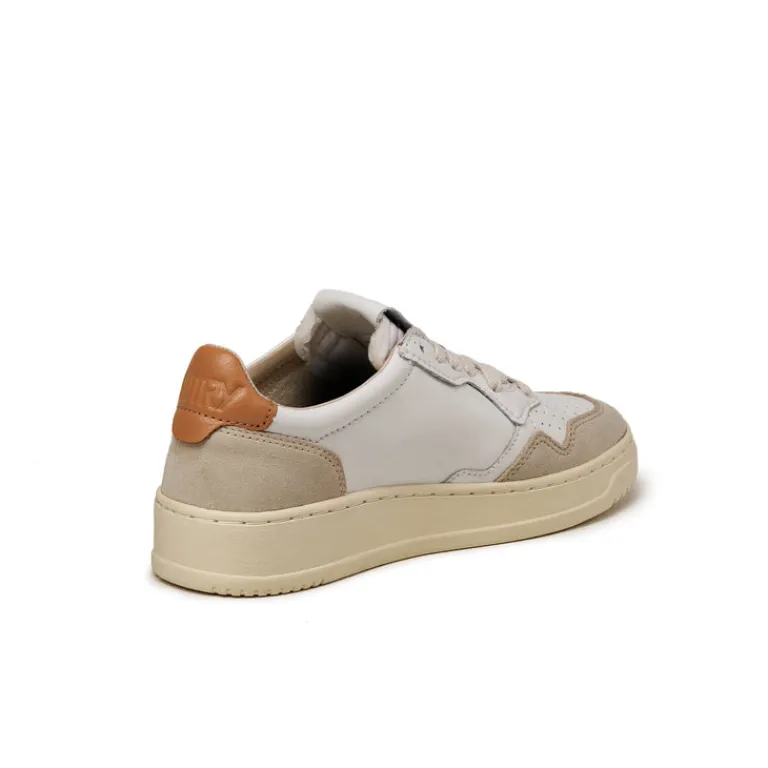 Autry Sneakers En Cuir|Sneakers Blancs*Medalist W *Leather / Suede* White / Sandstorm