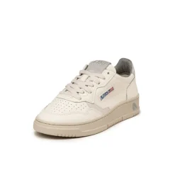 Autry Sneakers En Cuir*Medalist W *Leather / Elephant* Silver / Metallic