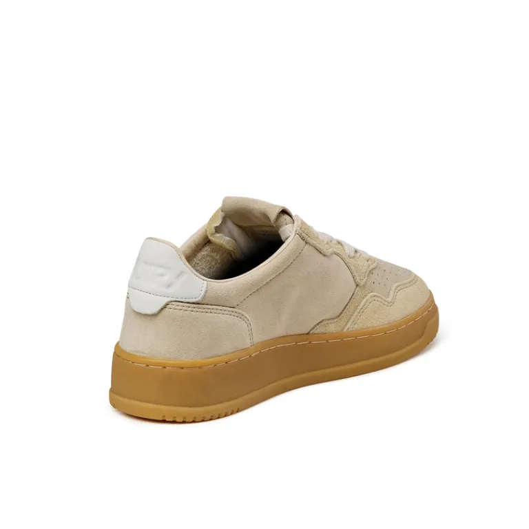 Autry Sneakers En Cuir*Medalist W *Mix Suede* Sand / Ecru