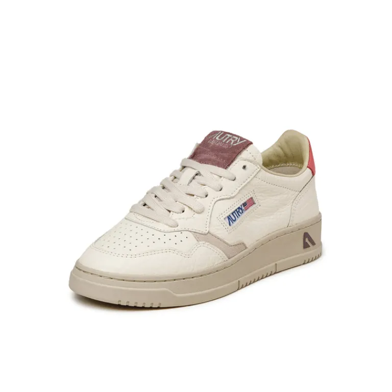 Autry Sneakers En Cuir*Medalist W *Nubuk / Elephant* Rose / Sand
