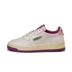Autry Sneakers En Cuir|Sneakers Blancs*Medalist W *Virgin / Sponge* White / Hyacinth Violet