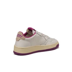 Autry Sneakers En Cuir|Sneakers Blancs*Medalist W *Virgin / Sponge* White / Hyacinth Violet