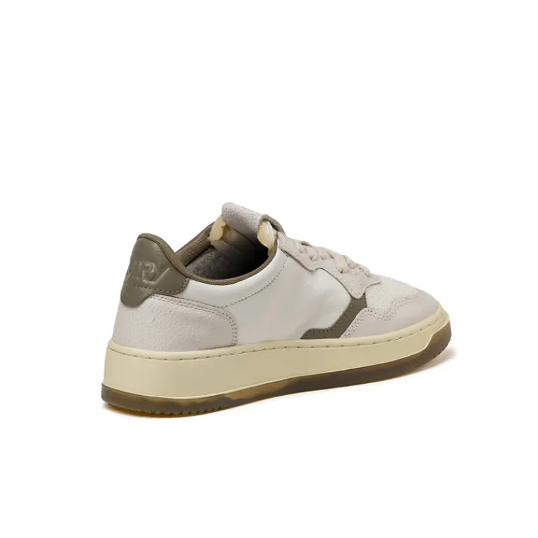 Autry Sneakers En Cuir|Sneakers Blancs*Medalist W *Virgin / Crack* White / Covert Green
