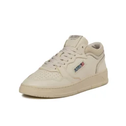 Autry Sneakers Montantes|Sneakers En Cuir*Med-Way Mid *Leather / Crack* White / Marshmallow