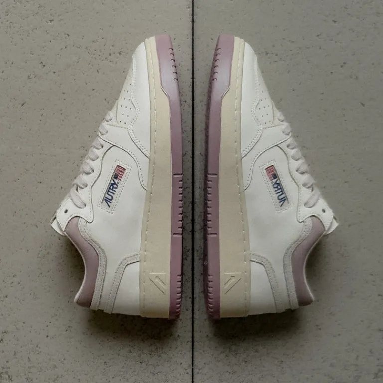 Autry Sneakers Montantes|Sneakers En Cuir*Med-Way Mid W *Leather / Crack* Zephyr / Marshmallow