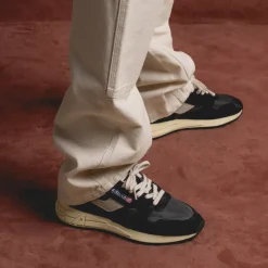 Autry Sneakers En Cuir|Chaussures De Running Retro*Reelwind Low Black