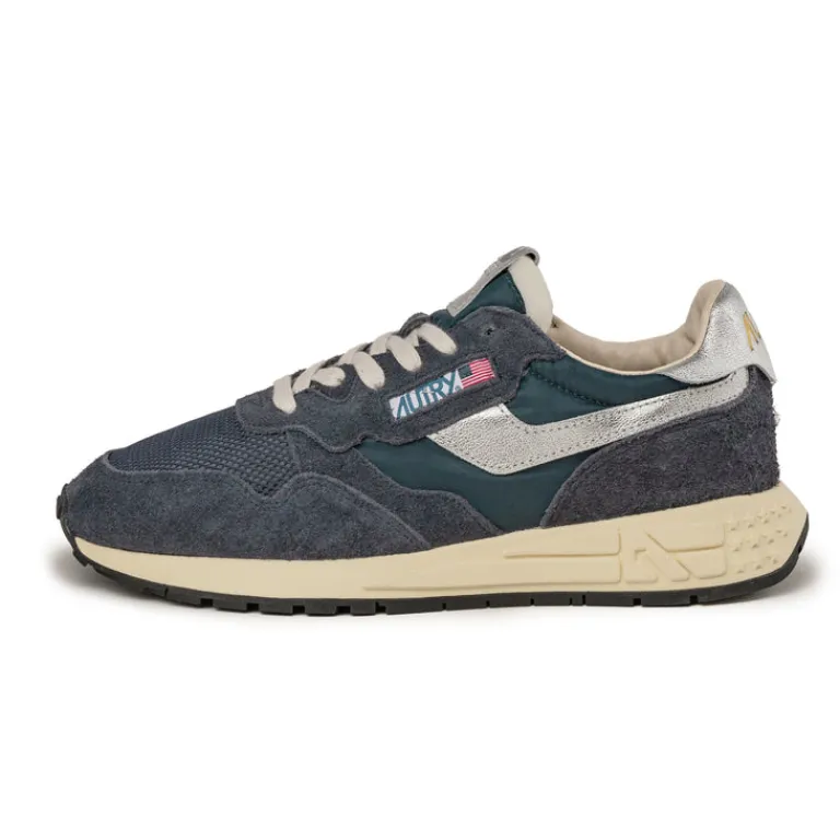 Autry Sneakers En Cuir|Chaussures De Running Retro*Reelwind Low Space / Silver